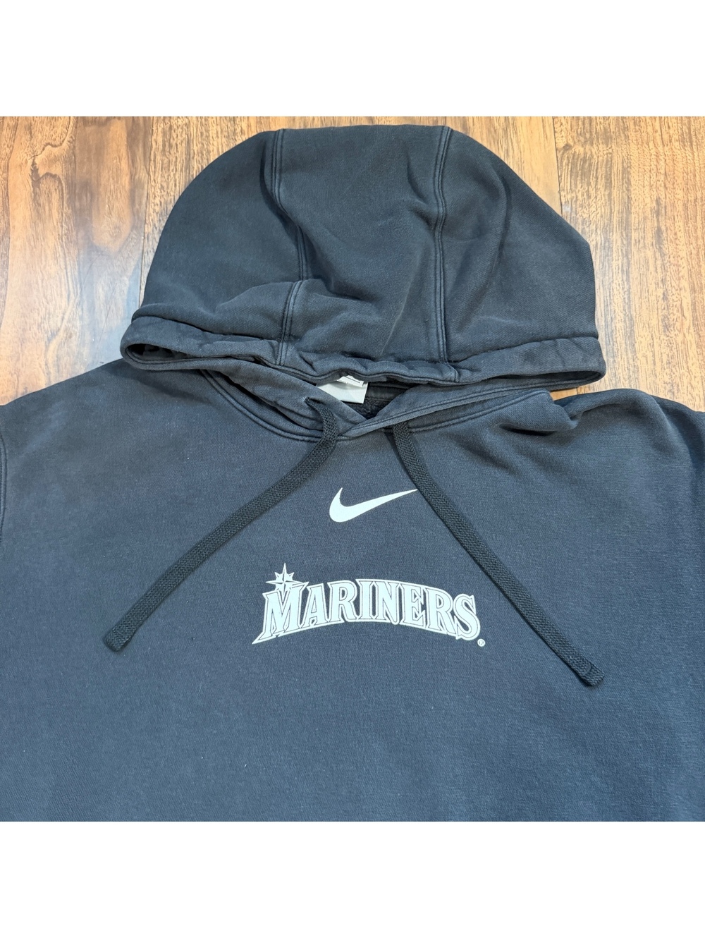 Seattle Mariners Nike Center Swoosh MLB Pullover Hoodie L Faded Navy Blue - Picture 2 of 7